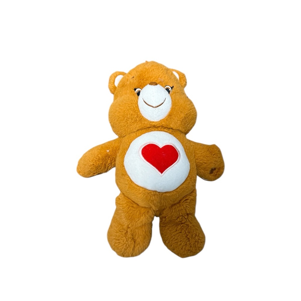 Care Bears Heart Plush Bear Toy - Brown and White Preowned